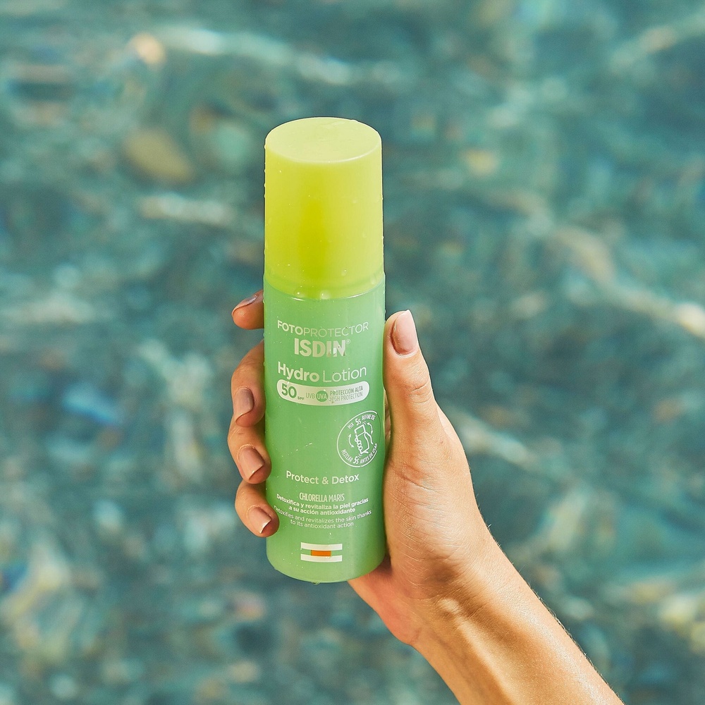 isdin HydroLotion Huile solaire antioxydante SPF50