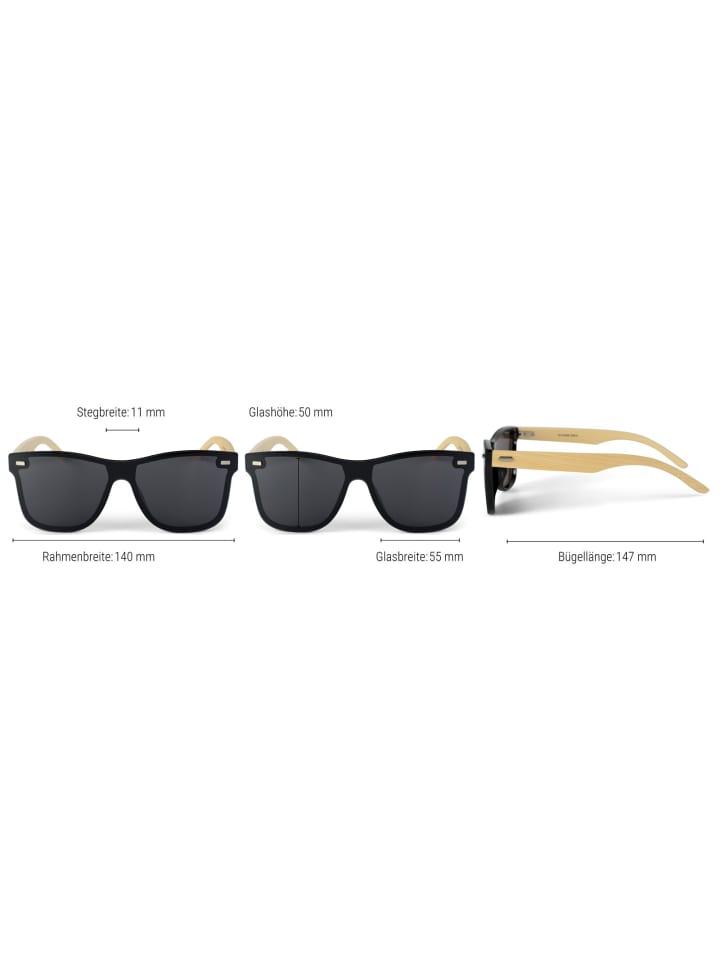 styleBREAKER Nerd Sonnenbrille in Hellbraun / Grün-Blau verspiegelt günstig kaufen onesize