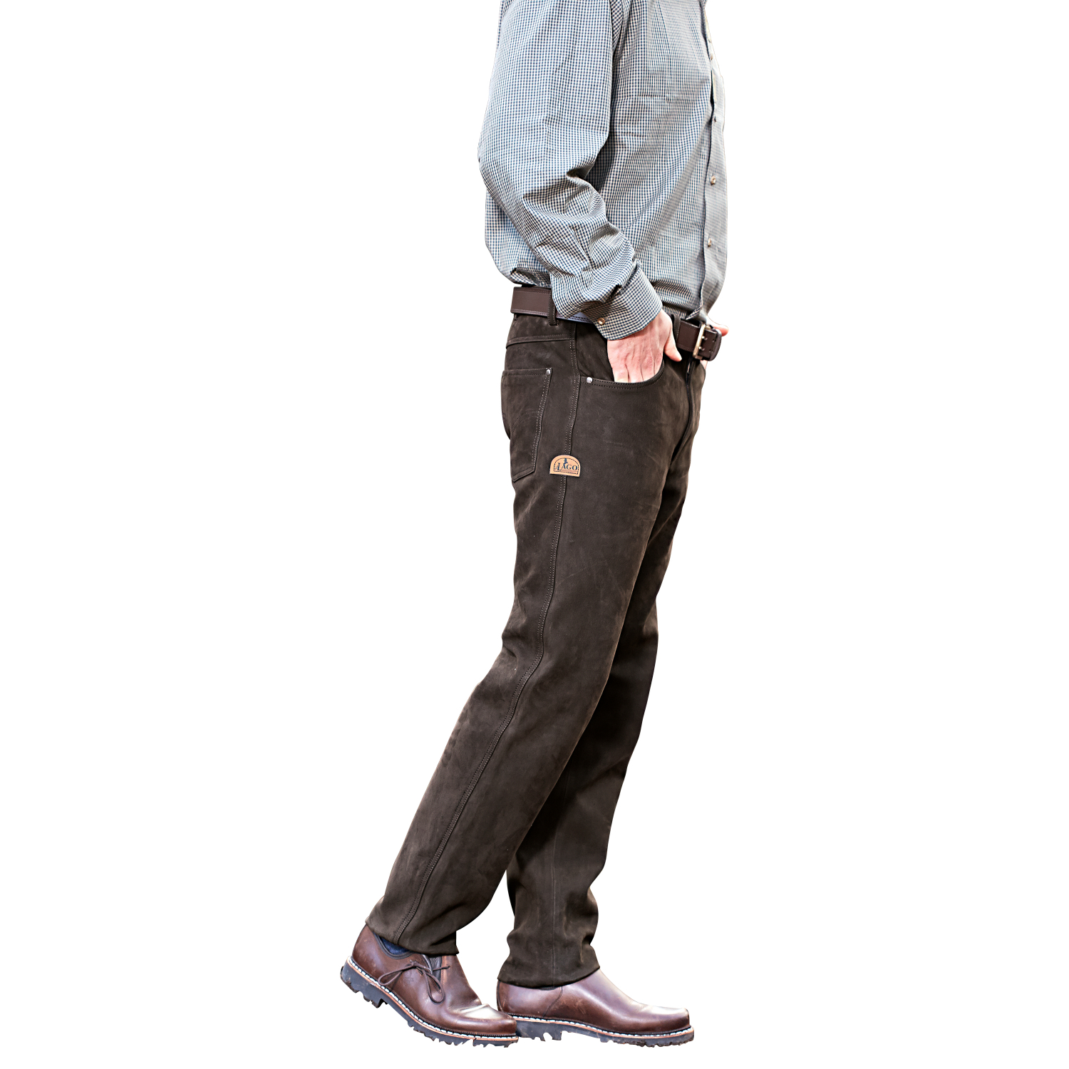 il Lago Prestige Herren Nubuklederhose