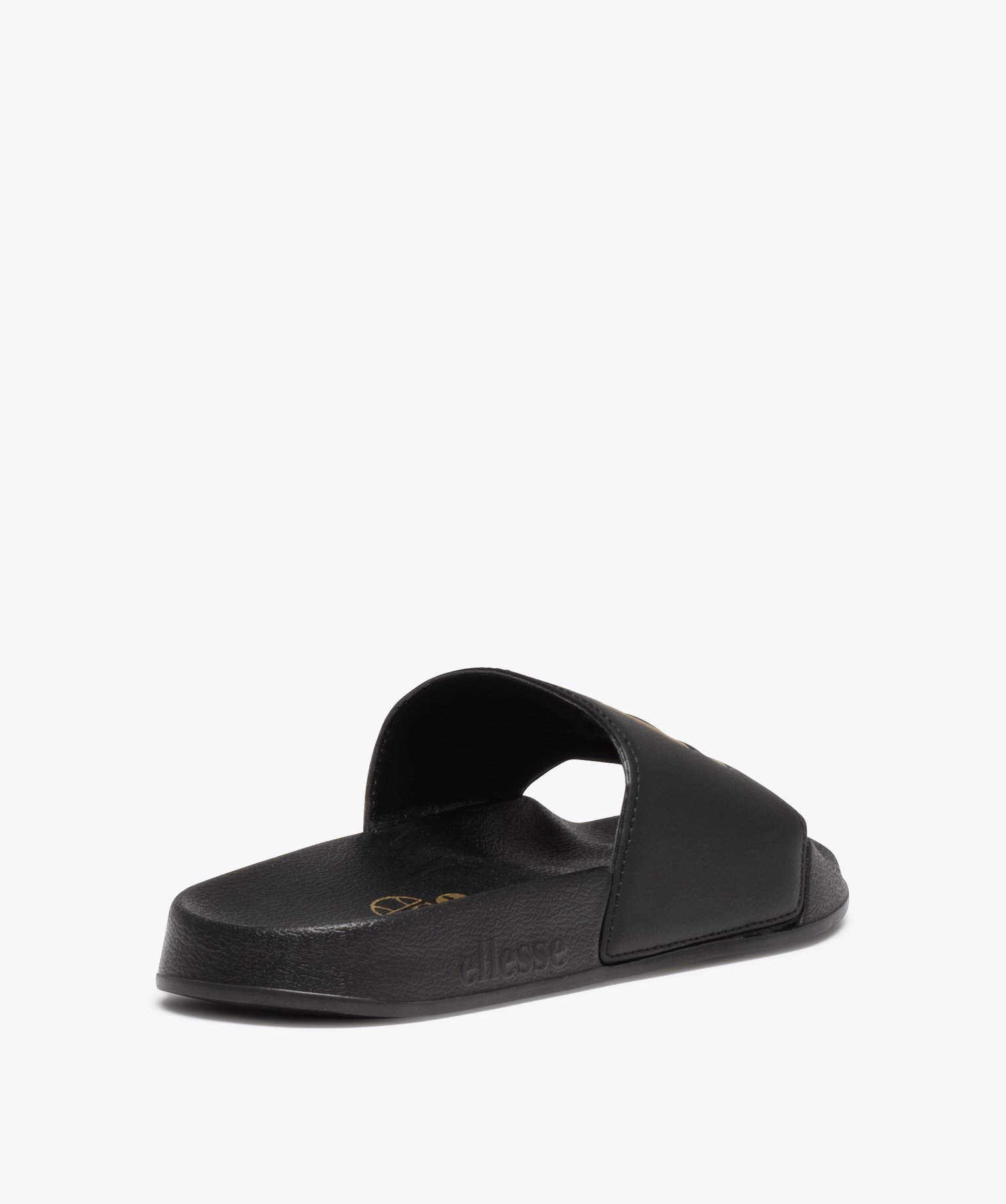Mules de piscine femme unies à logo en relief contrastant -... noir | GEMO
