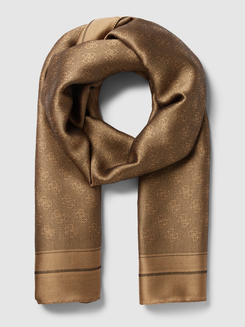 Schal mit Label-Stitching Modell 'VEZZOLA' in beige