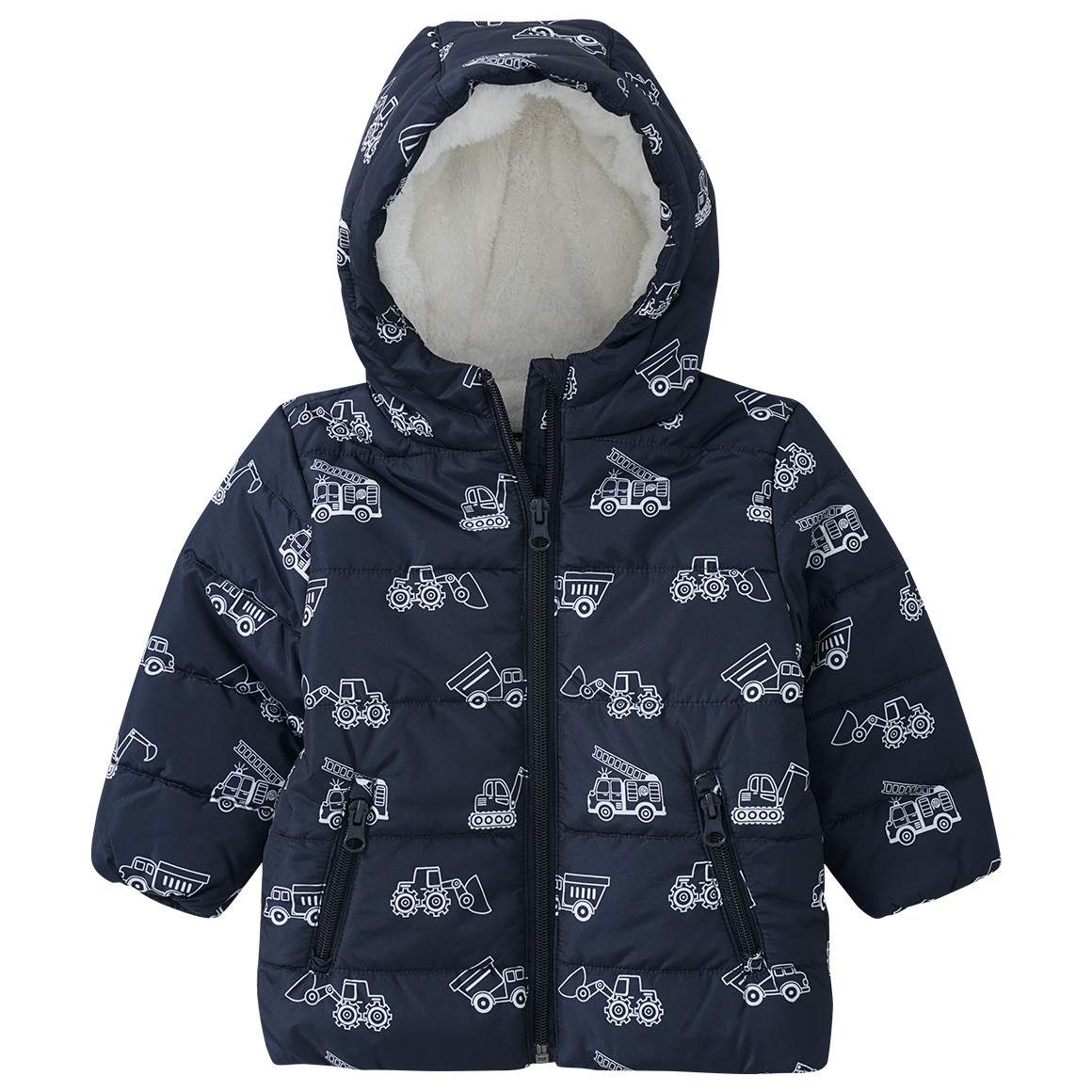 Baby Steppjacke mit Teddyplüsch