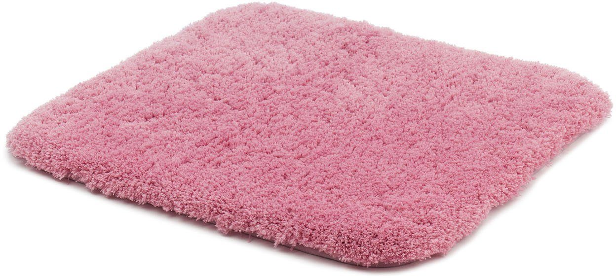 Badematte DELUXE Gözze, rutschhemmend beschichtet, fußbodenheizungsgeeignet, Polyester, rechteckig, mit extra hohem Flor