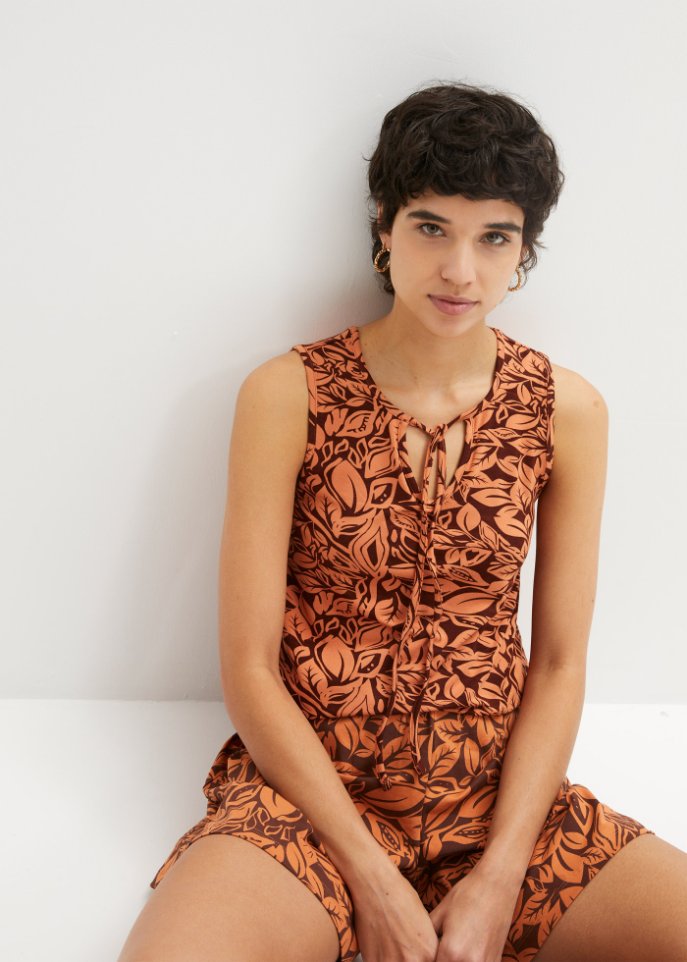 Jersey-Top mit Bindedetail in A-Linie