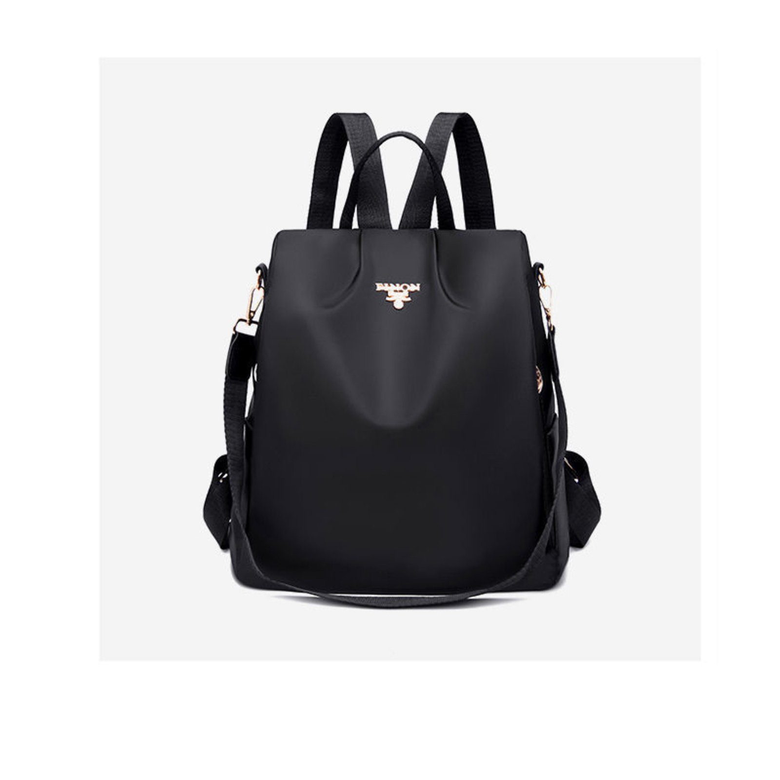 Devenirriche Reiserucksack Rucksack Handgepäck, College-Schulrucksack Anti Diebstahl Schwarz