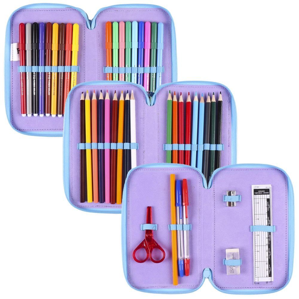 Frozen Federtasche Federtasche gefüllt  Frozen Kinder Federmappe Stifte-Etui