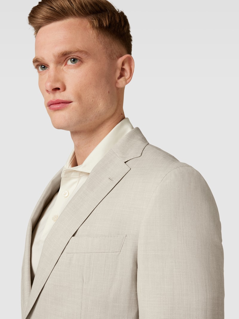 2-Knopf-Sakko mit Strukturmuster Modell 'Huge' in beige