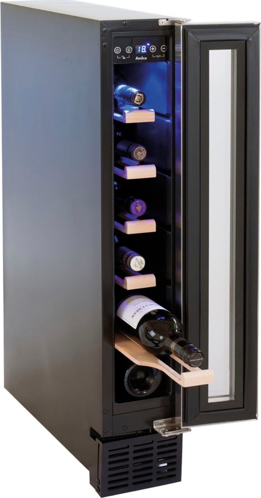 Amica Weinkühlschrank WK 341 101 E,für 6 Standardflaschen á 0,75l, Standkühlschrank
