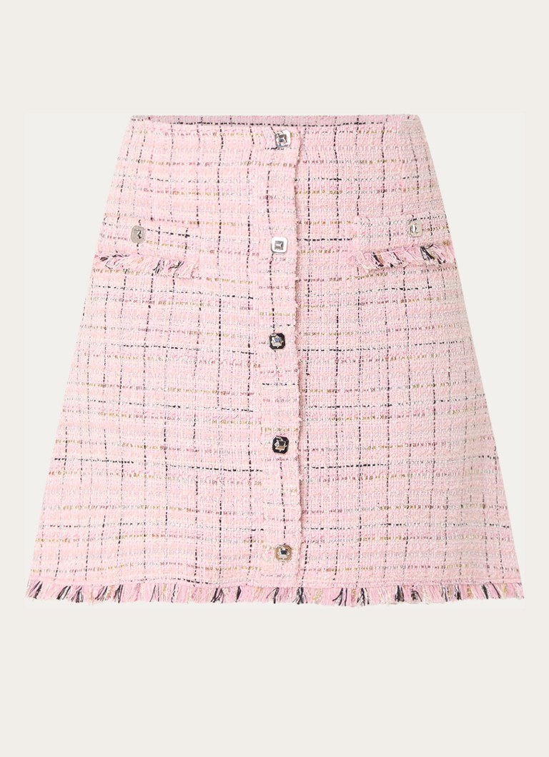 Fustă mini Maje cu efect de tweed și lurex