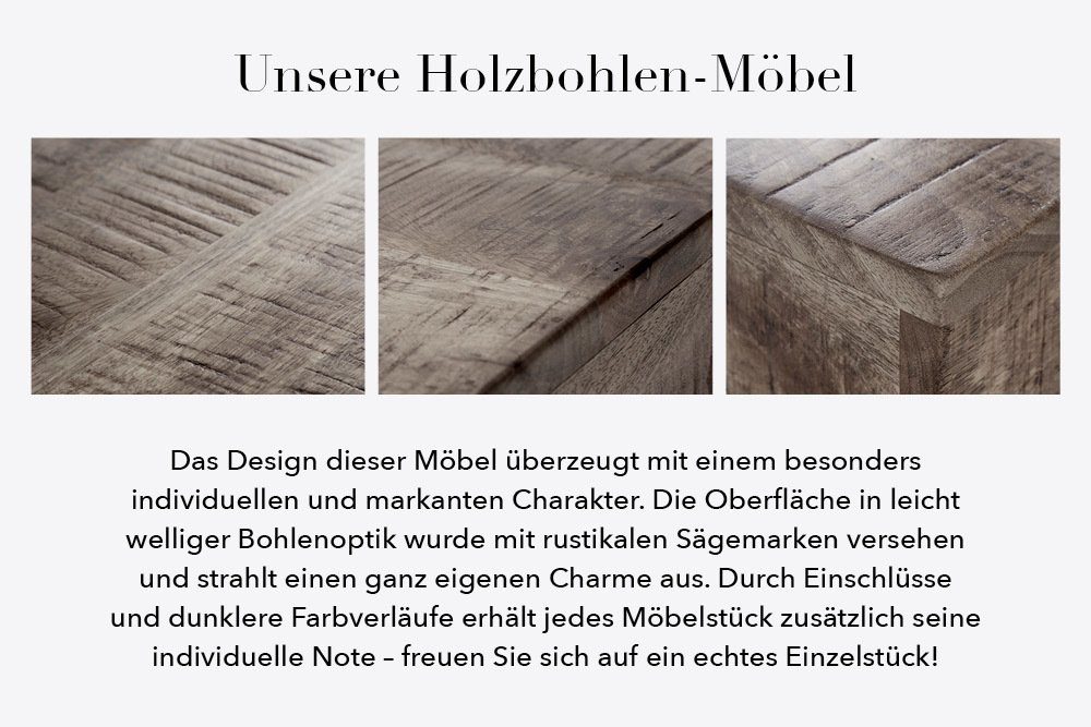 riess-ambiente Esstisch GALAXIE 200cm grau (Einzelartikel, 1-St), Massivholz · Metall · Küche · Industrial
