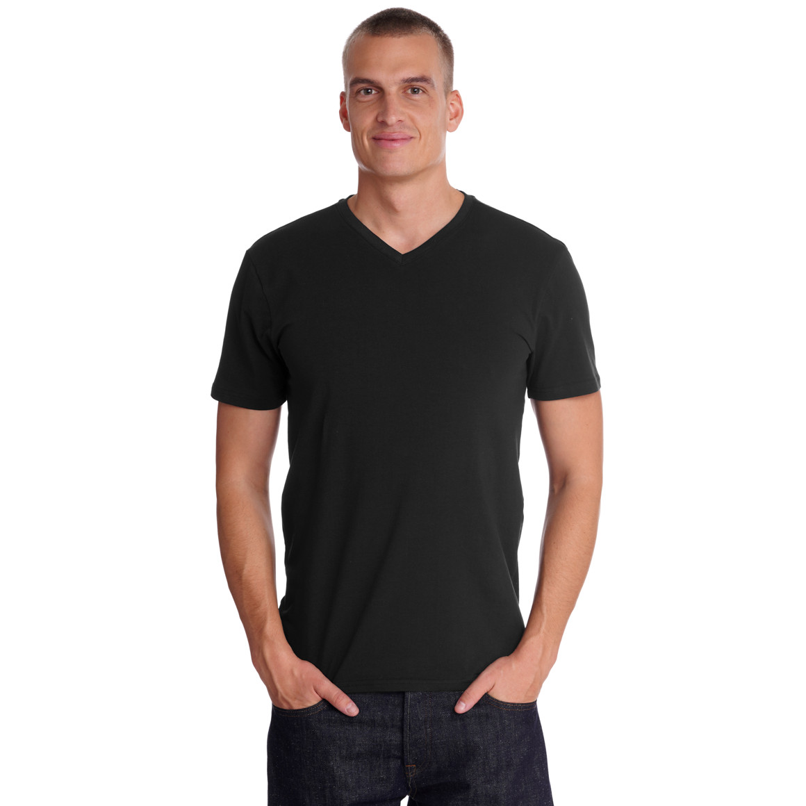 2 Herren T-Shirts mit V-Ausschnitt