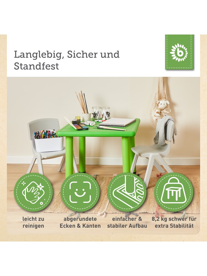 Bieco Spielwaren Kindertisch in Grün günstig kaufen onesize