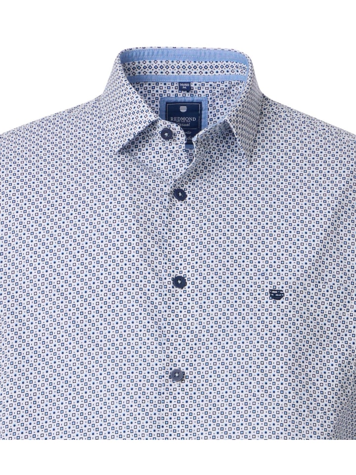 Redmond Kurzarm-Hemd in blau günstig kaufen