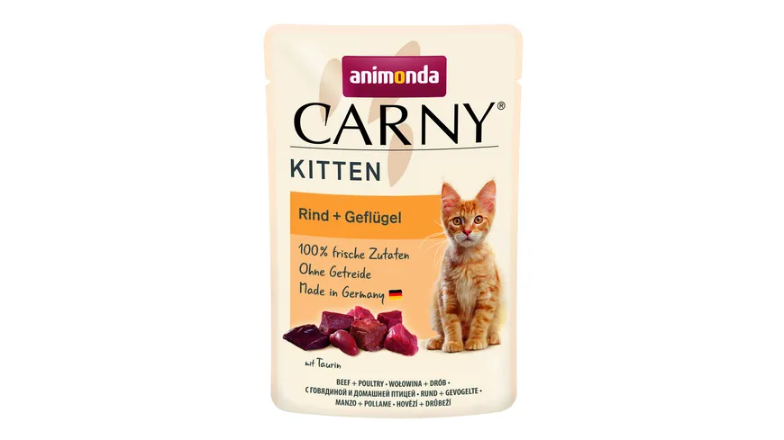 ANIMONDA Katzennassfutter Carny Kitten Rind + Geflügel 85 g