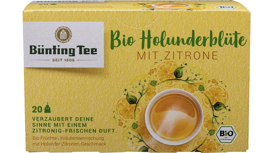 Bünting Tee Bio Teemischung Holunderblüte & Zitrone 50 g