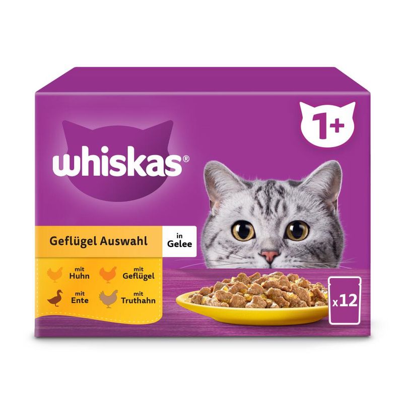 Multipack Whiskas 1+ Adult Frischebeutel 12 x 85 g