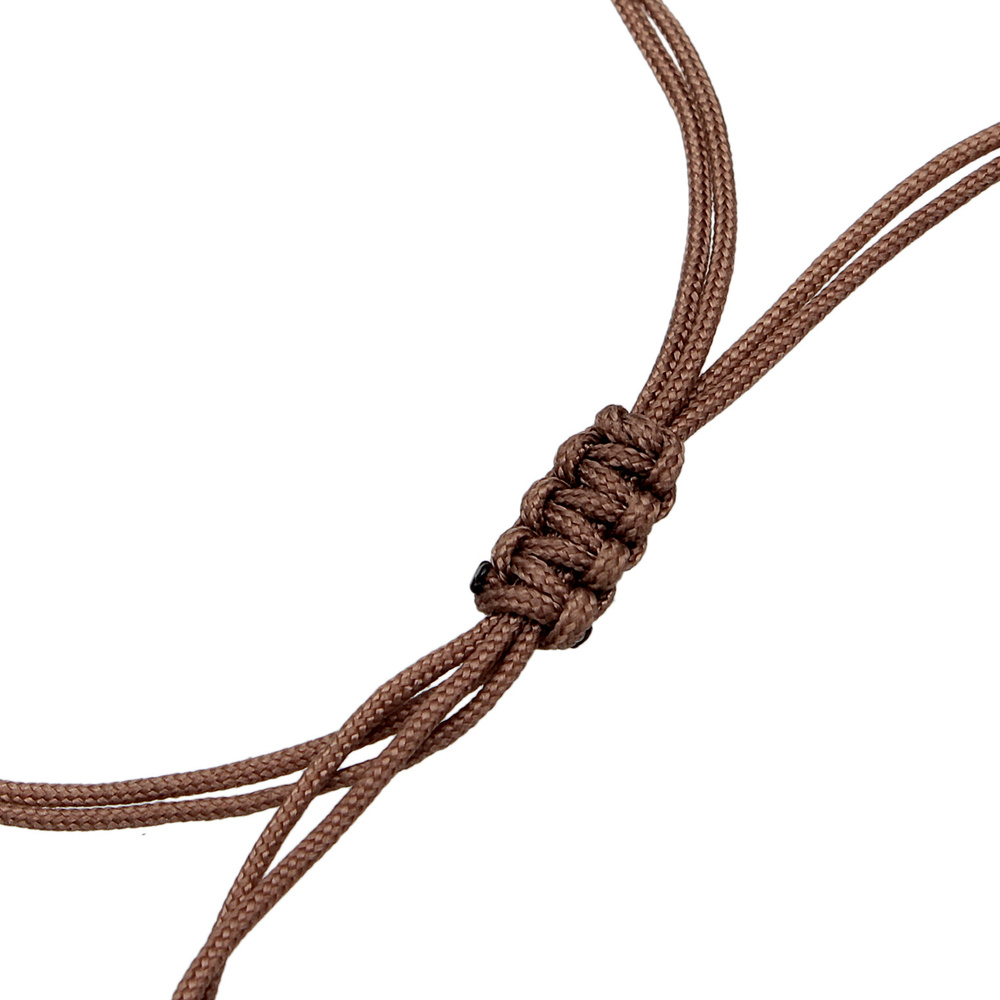 Elli Elli Bracelet Femmes cercle géo minimaliste avec nylon brun en argent sterling 92 Bracelet