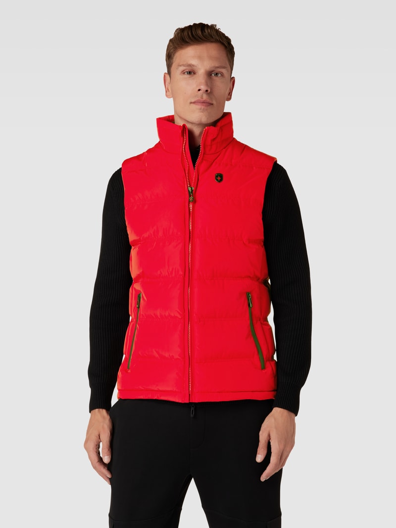 Steppweste mit Label-Applikation Modell 'SNOWDOME' in rot