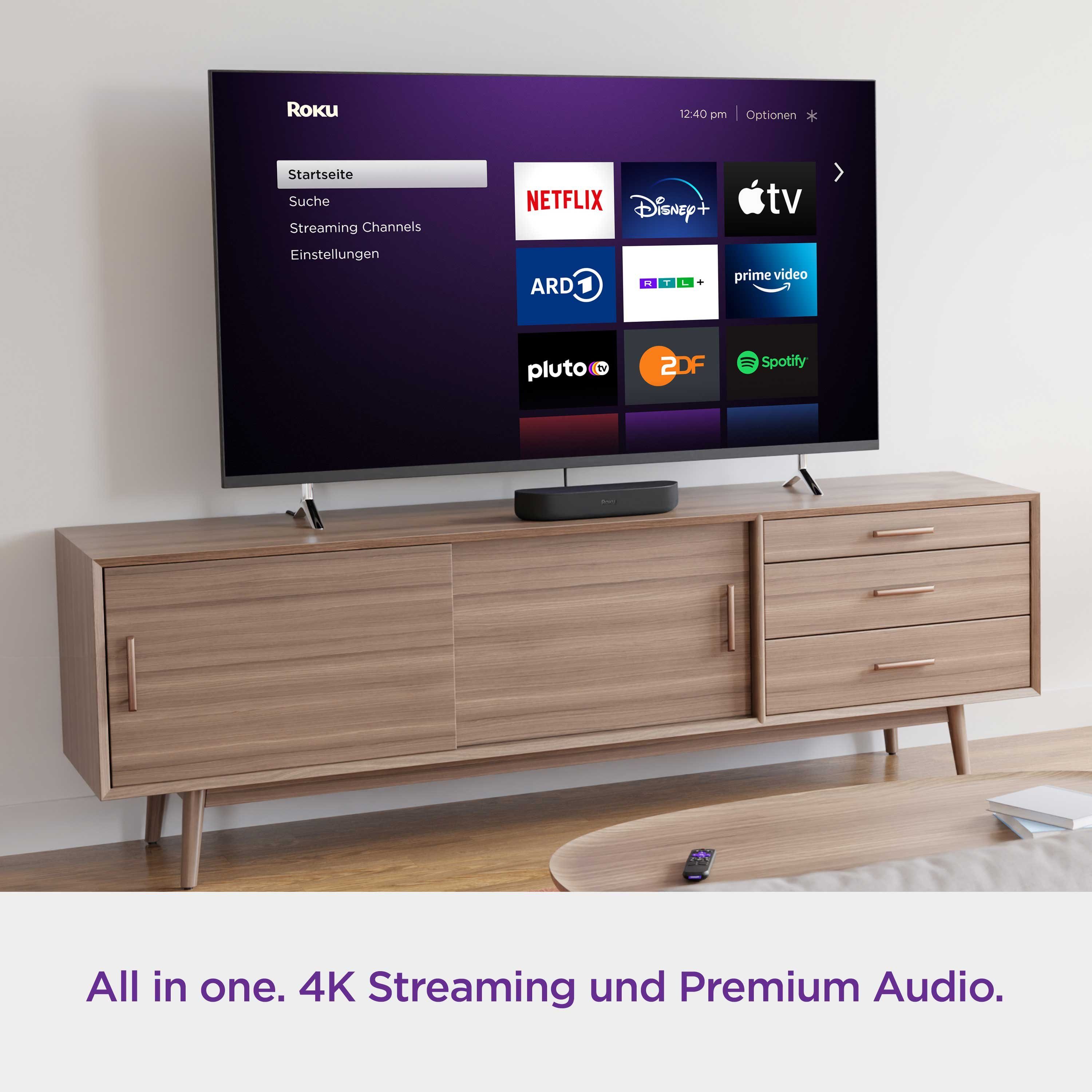ROKU Streambar™ Soundbar (Bluetooth, 32 W, HD/4K/HDR Streaming Media Player und Soundbar in einem Gerät)