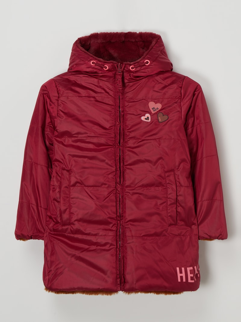 Wendejacke mit Kapuze in bordeaux rot