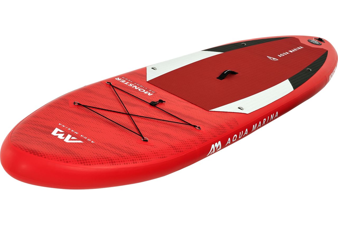 PureHaven Aqua Marina All-Around SUP Board 366x84 cm mit Reißverschlussrucksack Double Action-Pumpe LIQUID AIR Paddel Einschub-Mittelfinne Sicherheitsleine Rot