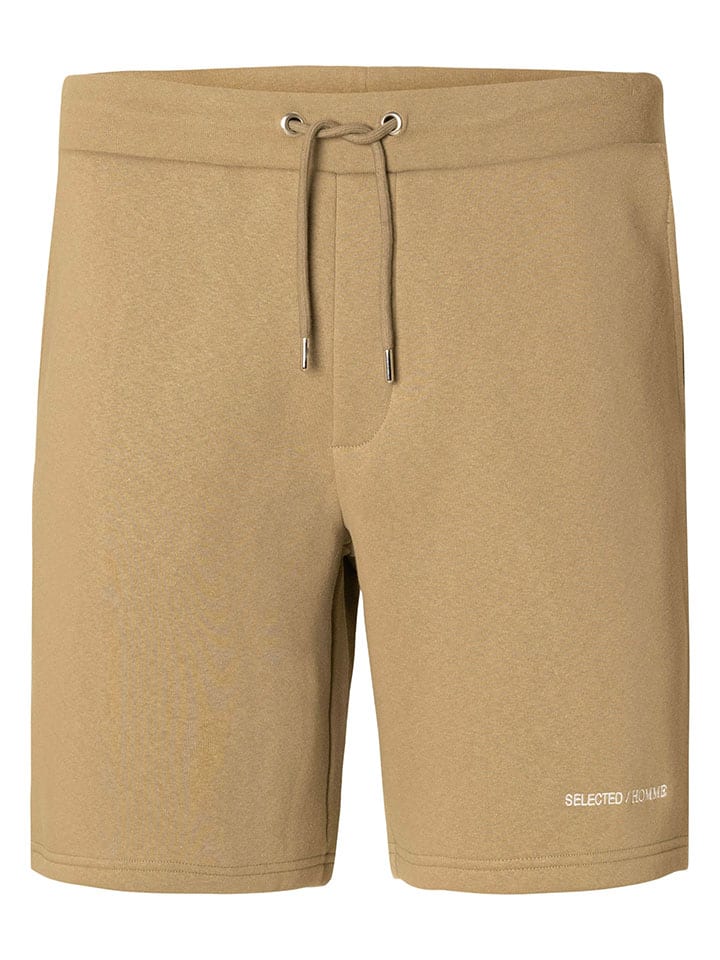 SELECTED HOMME Sweatshorts in Beige günstig kaufen