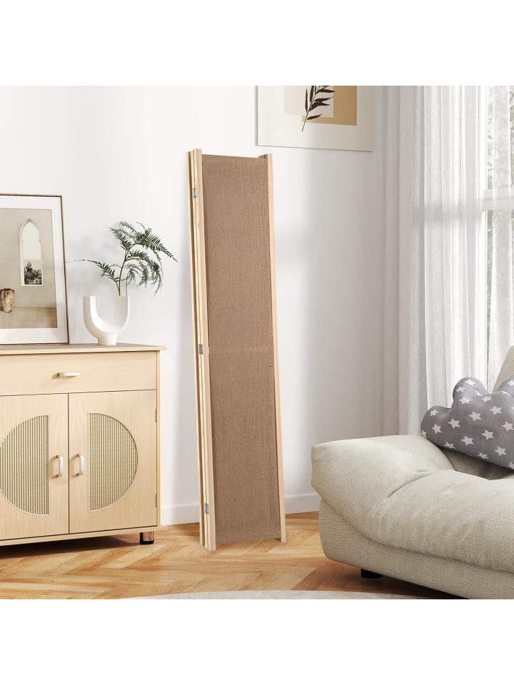 COSTWAY Paravent 170cm 3 tlg. Trennwand in Beige günstig kaufen onesize