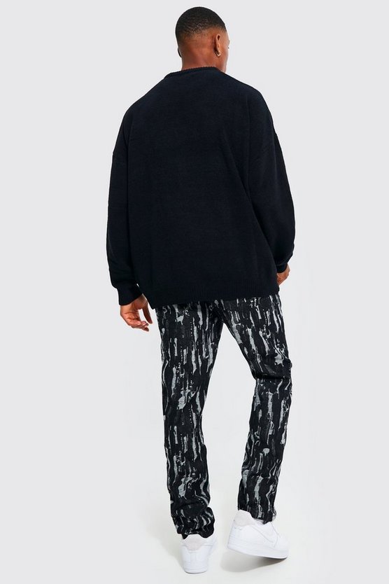 Oversize Rundhals-Pullover