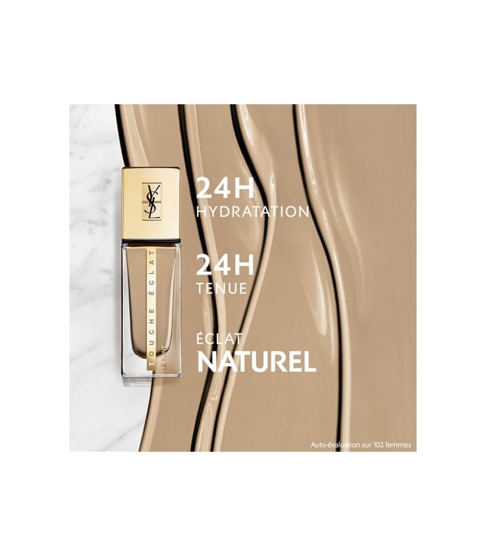 YVES SAINT LAURENT-TOUCHE ECLAT LE TEINT-Fond de teint hydratant & tenue 24H, naturel & lumineux