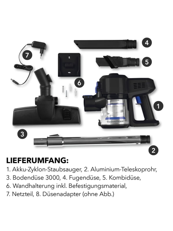 CLEANmaxx CLEANmaxx Zyklon-Staubsauger - schwarz/blau günstig kaufen onesize