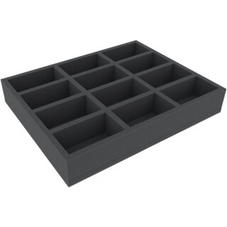 Feldherr 55 mm Full-Size Schaumstoffeinlage mit 12 Fächern