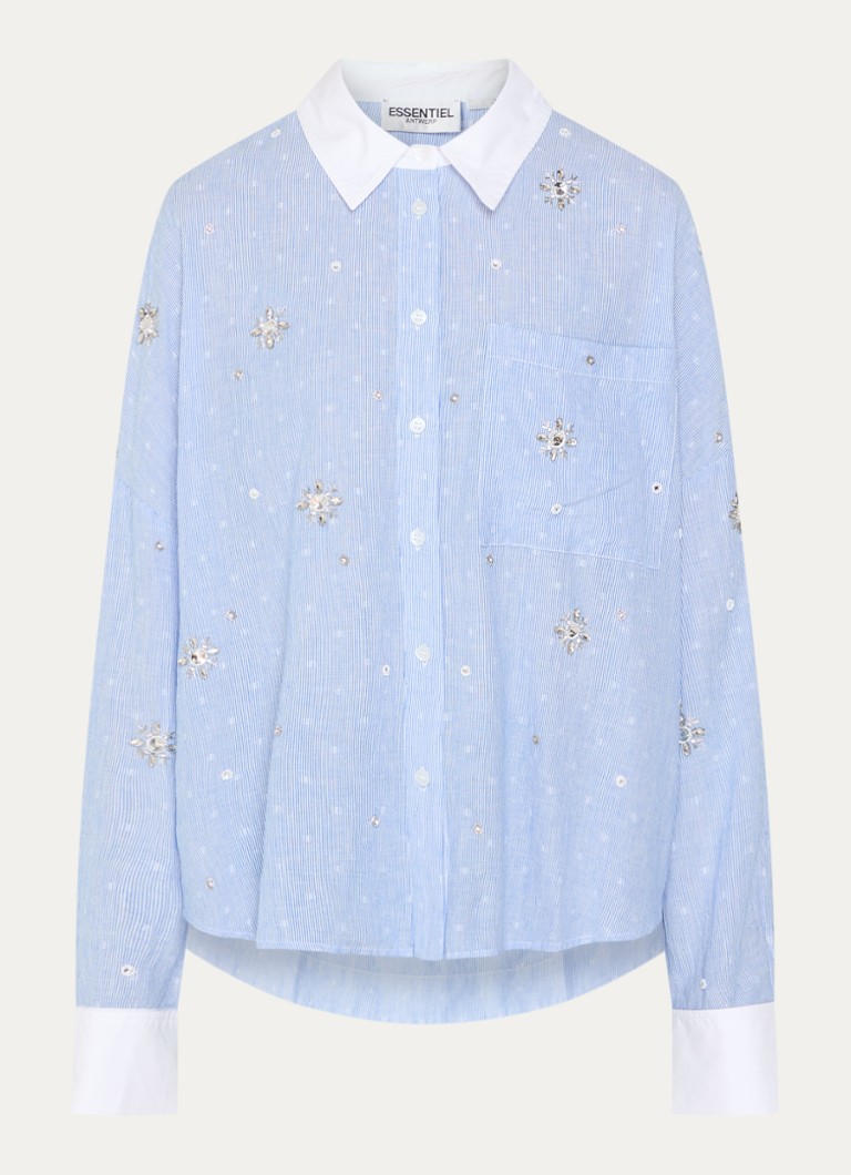 Bluza Essentiel Antwerp Helight s prugastim printom i cirkonima