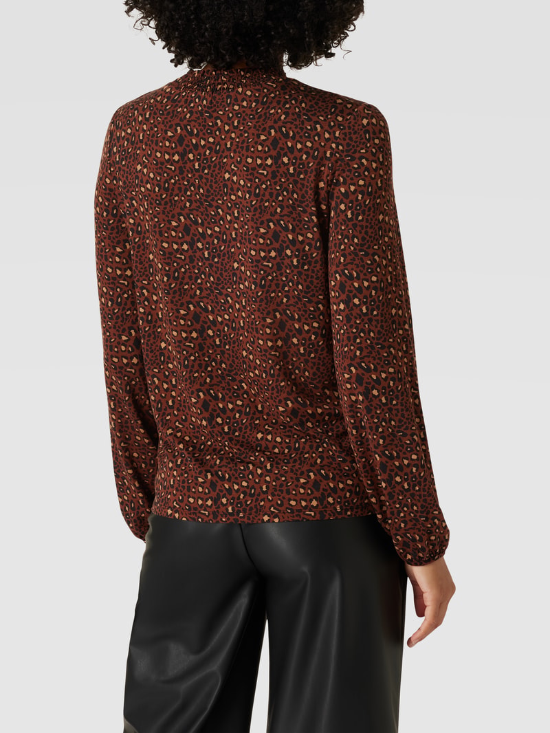 Longsleeve mit Animal-Print in hellbraun