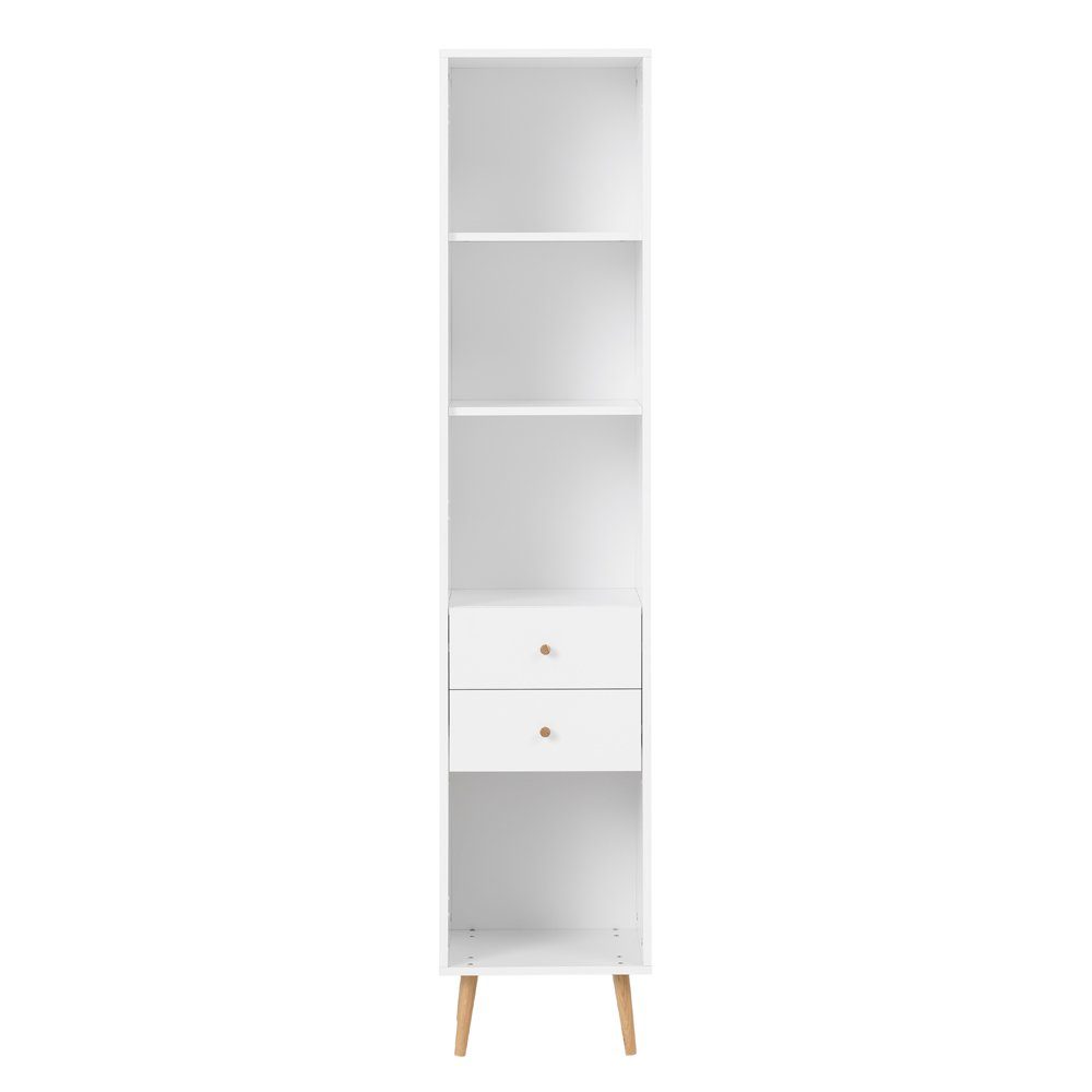 Lomadox Aktenregal JASLO-80, Büro in Kreideweiß, B/H/T: ca. 40,2/194,2/39 cm
