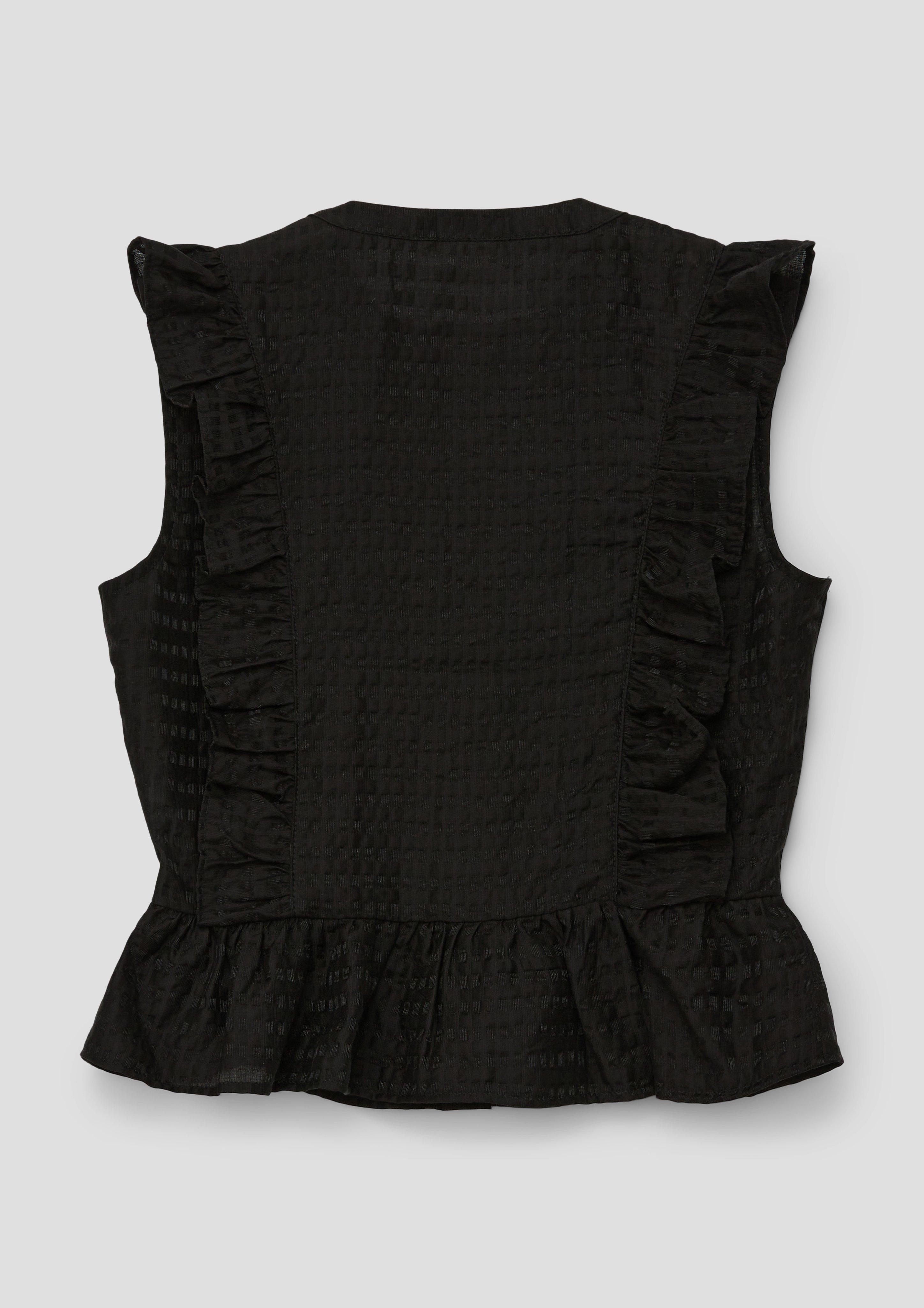 Volantbluse aus Viskosemix  2145488-9999