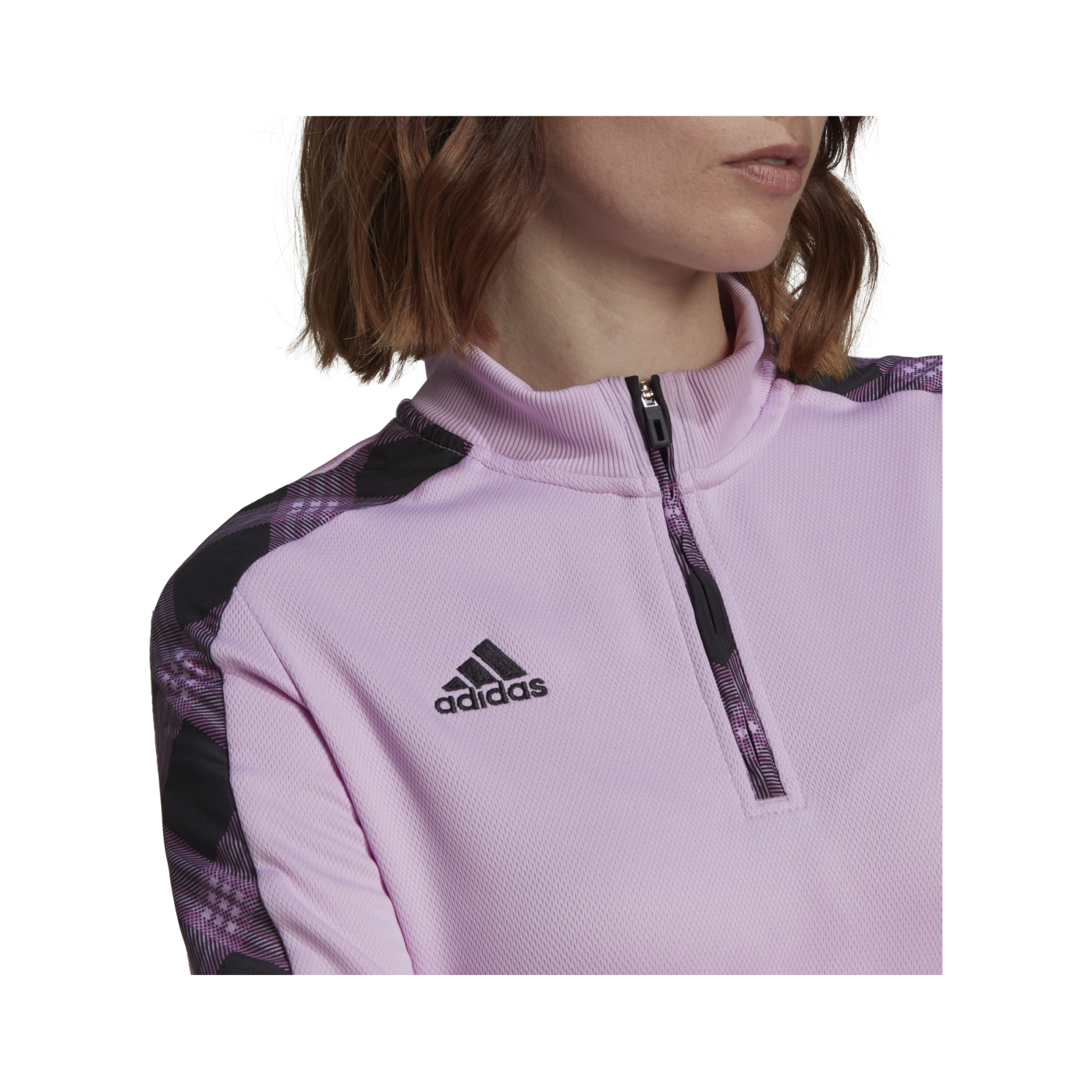 adidas Tiro HalfZip Sweatshirt Damen Lila Schwarz