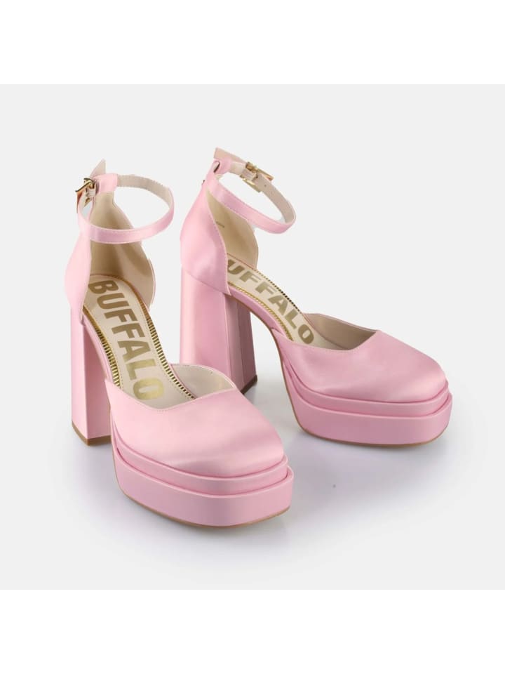 Buffalo May Dorsay Plateau Heels in Rose günstig kaufen