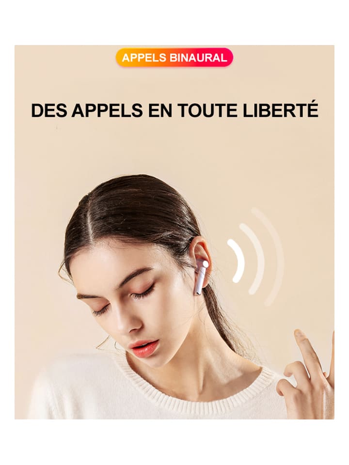 SmartCase Bluetooth-In-Ear-Kopfhörer in Rosa/ Silber günstig kaufen onesize