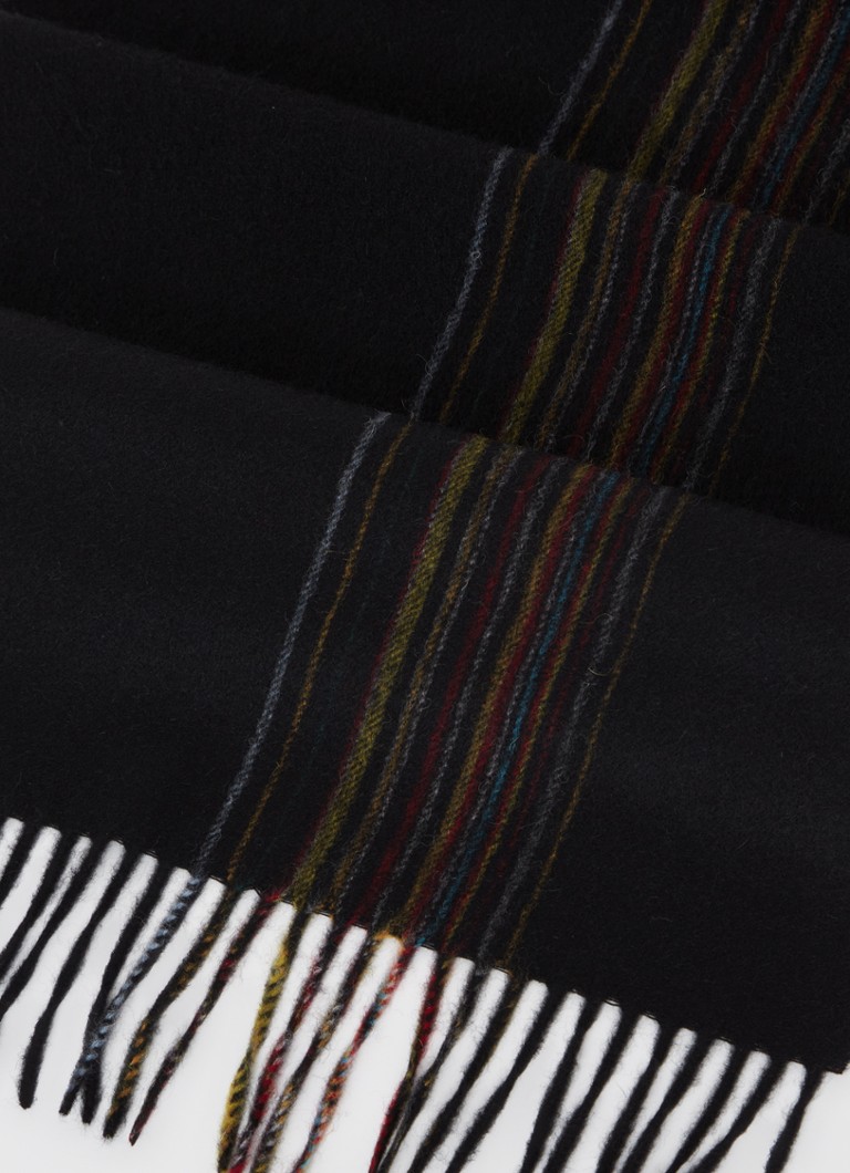 Paul Smith šal od mješavine kašmira s prugastim printom 175 x 40 cm