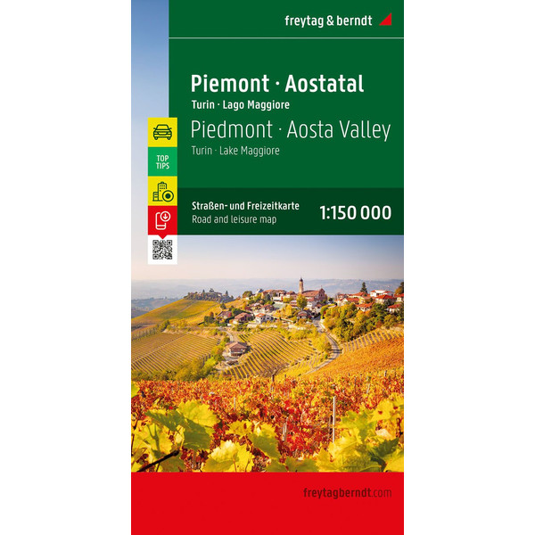 PIEMONT, STRAßEN- UND FREIZEITKARTE, 1:150.000 - Straßenkarte