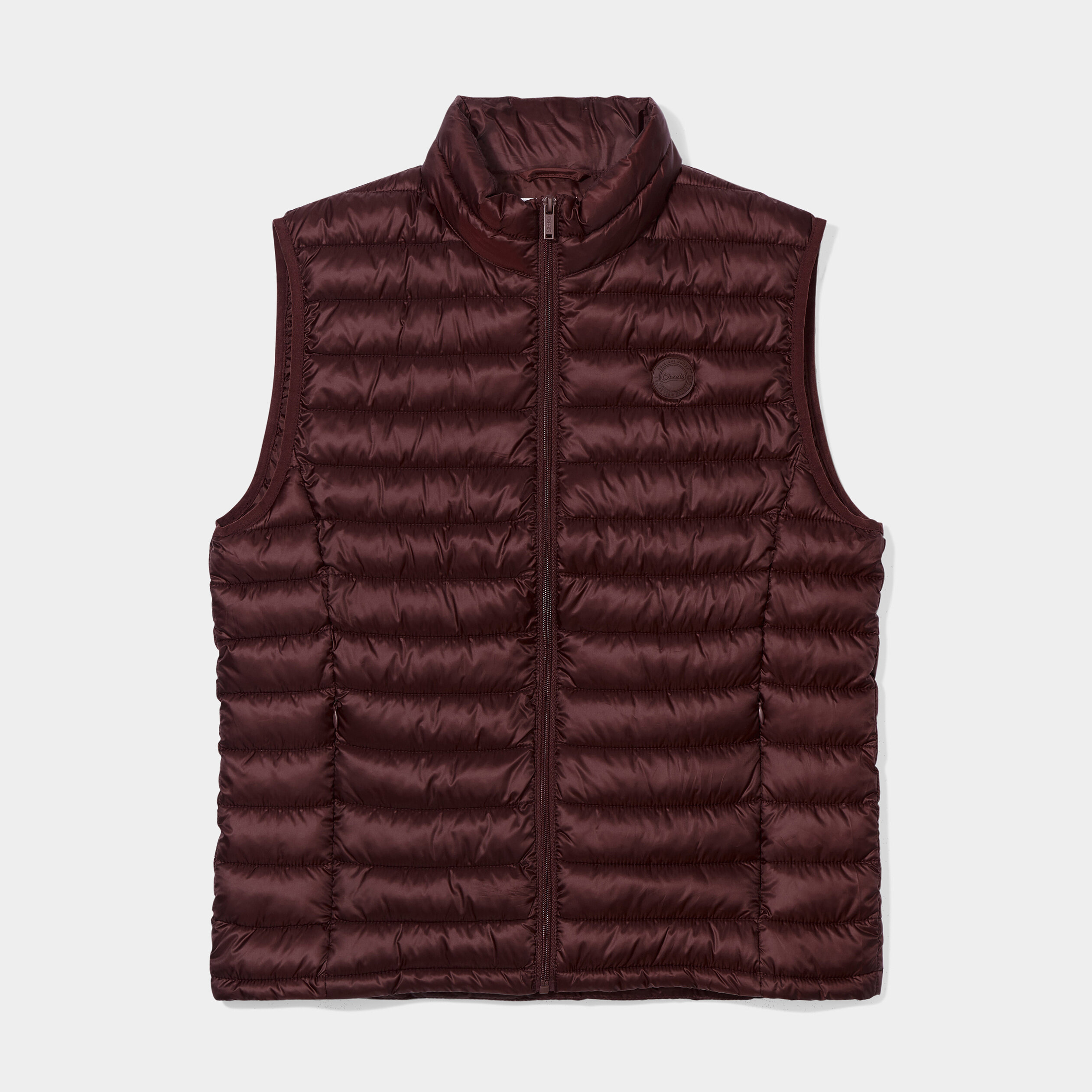 Doudoune légère zippée sans manches bordeaux homme | La Halle