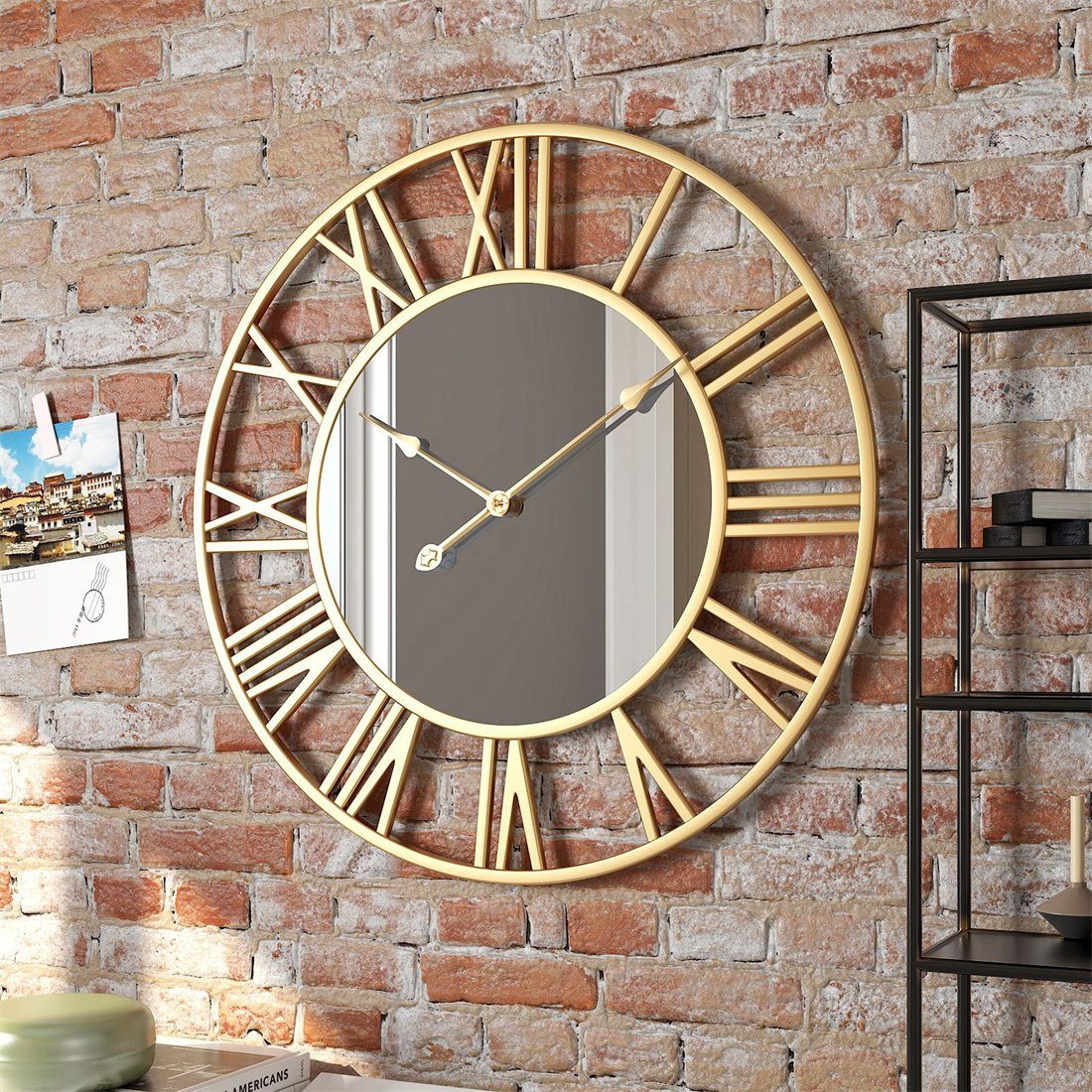 DÖRÖY Wanduhr 40cm Moderne Wanduhr aus Metall, kreative stille Uhr, Vintage-Wanduhr