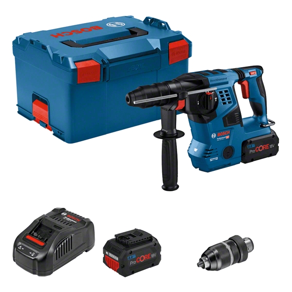 Ciocan percutor Bosch GBH 18V-28 CF, 18V, 8.0Ah, ProCore în L-Boxx 238, Blue 0611921002