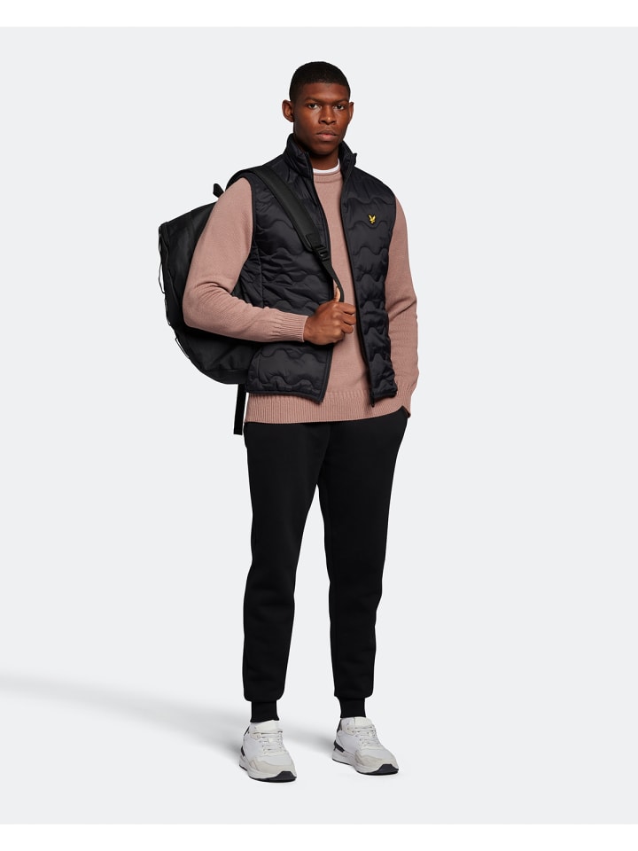 Lyle & Scott Strickweste in Schwarz günstig kaufen