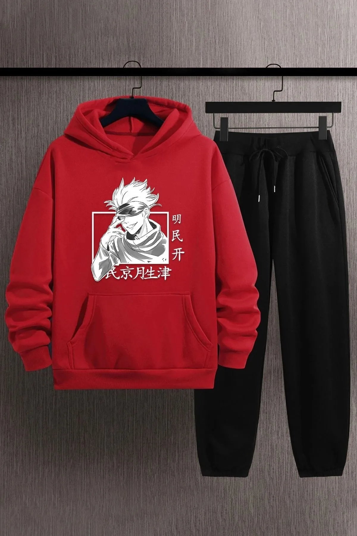uyguntarz  Bedrucktes Unisex-Jujutsu-Kaisen-Trainingsanzug-Set