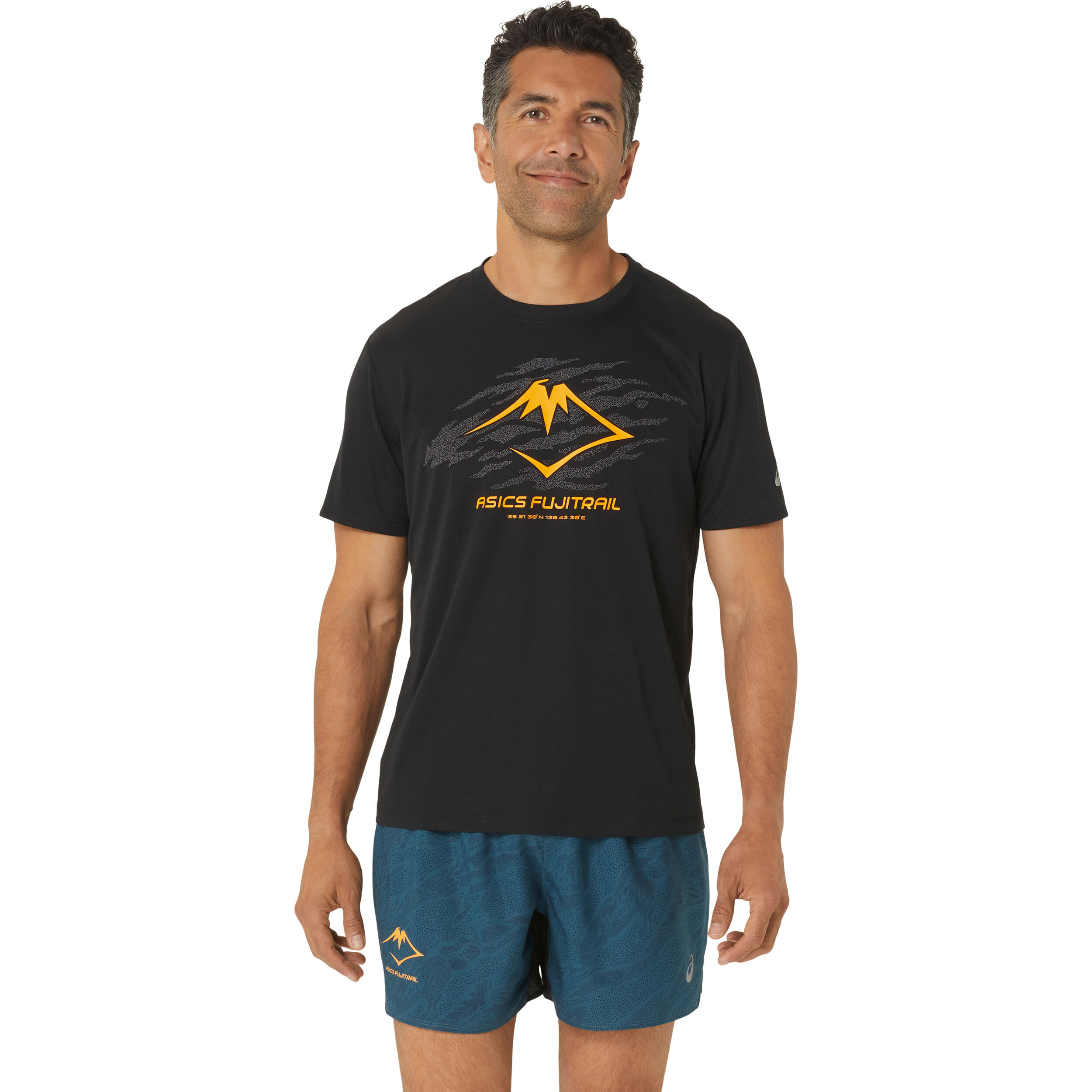 Fujitrail Logo Laufshirt Herren - Schwarz