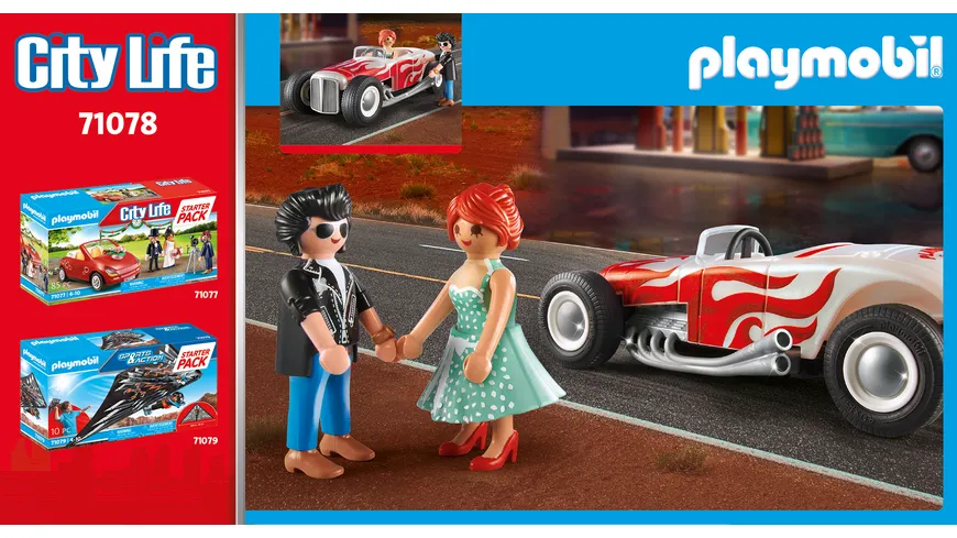 PLAYMOBIL 71078 - City Life - Starter Pack Hot Rod