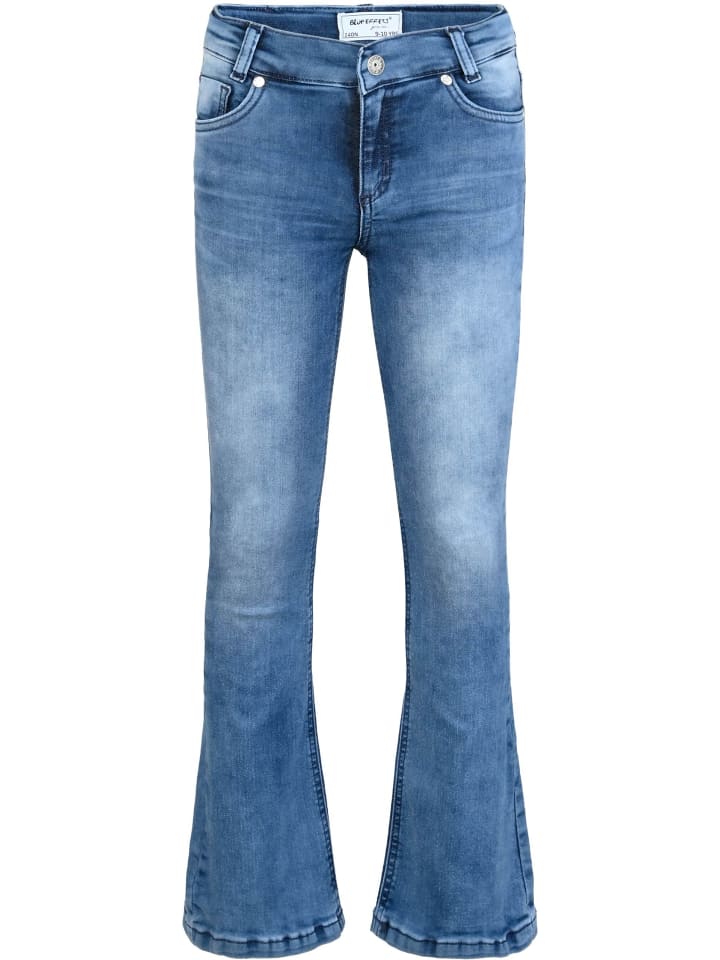 Blue Effect Flared Jeans high waist slim fit in medium blue günstig kaufen