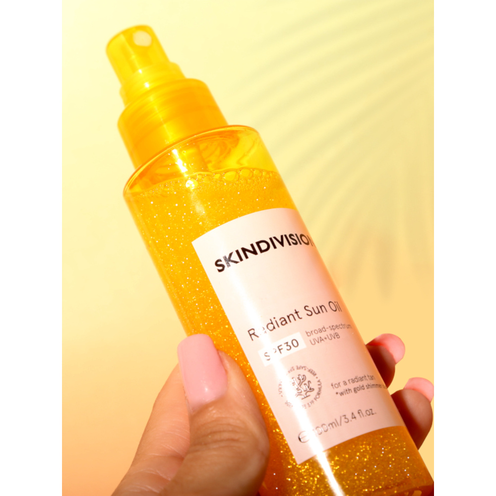 skindivision Huile Solaire Radieuse SPF30 huile de protection solaire