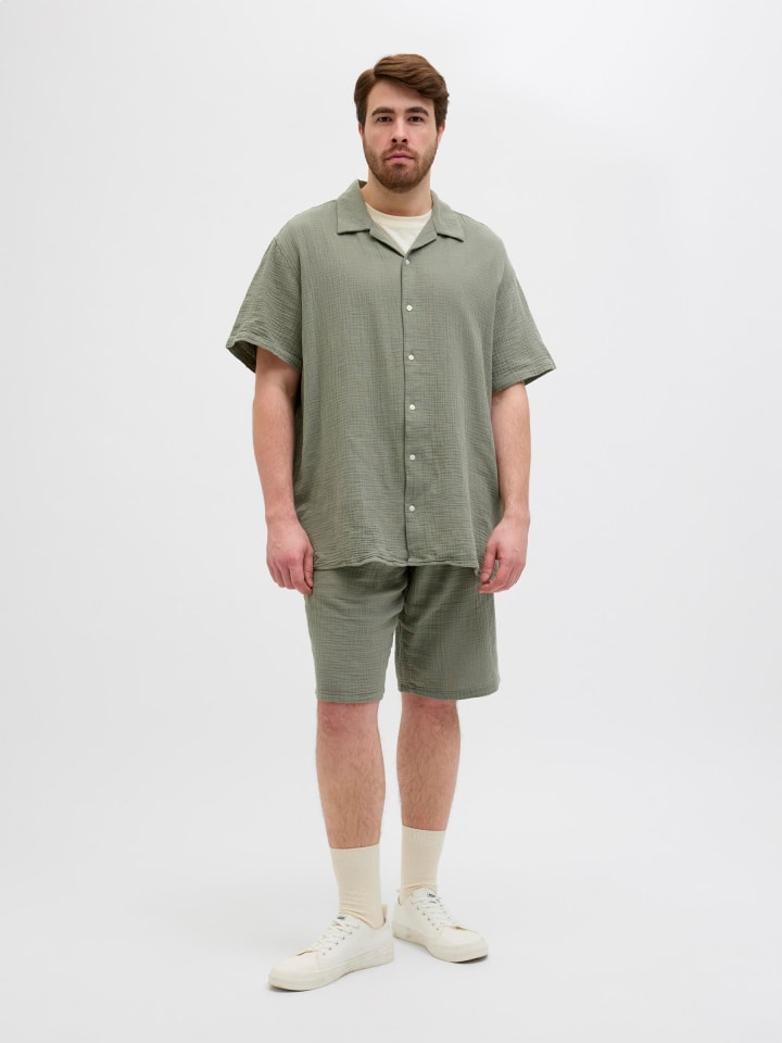 JACK & JONES PLUS Shorts in Mulled Basil günstig kaufen